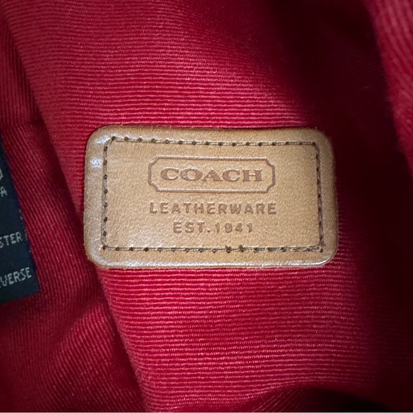 Coach Red Plaid with Leather Bucket Hat - Picture 5 of 8